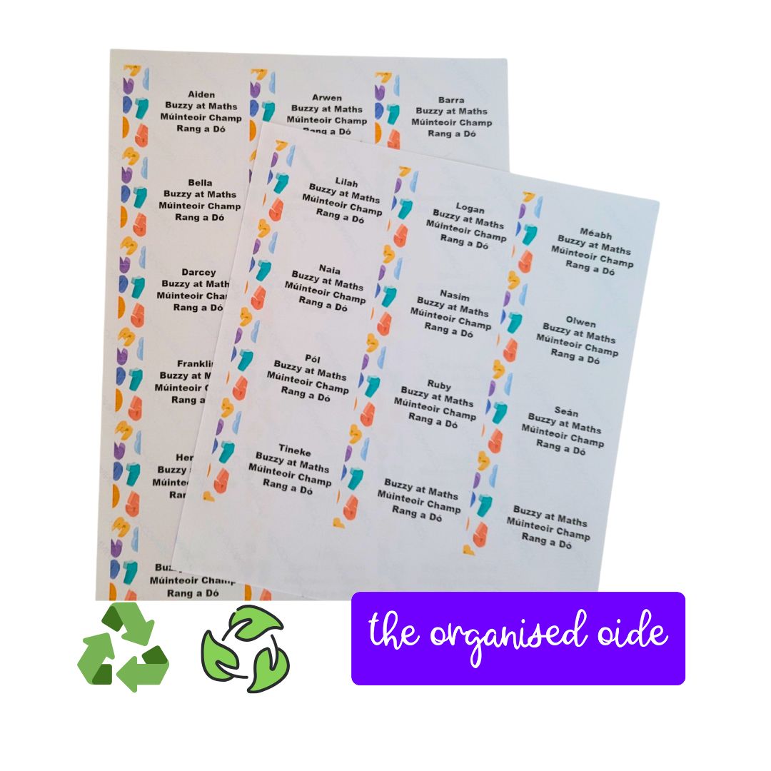 Classroom Organisation - Class set of Name Labels