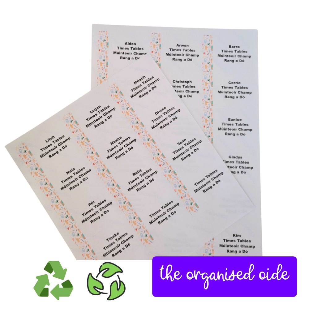 Classroom Organisation - Class set of Name Labels