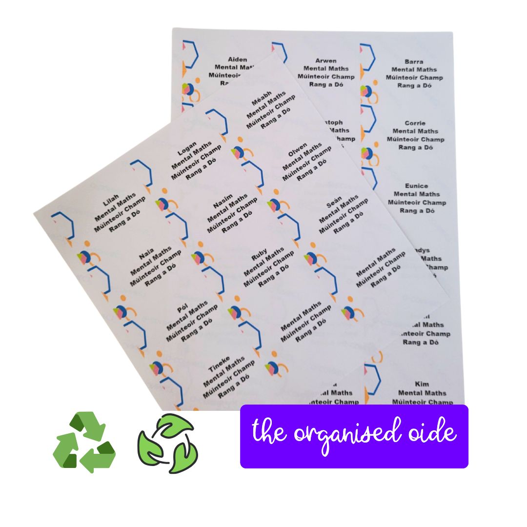 Classroom Organisation - Class set of Name Labels