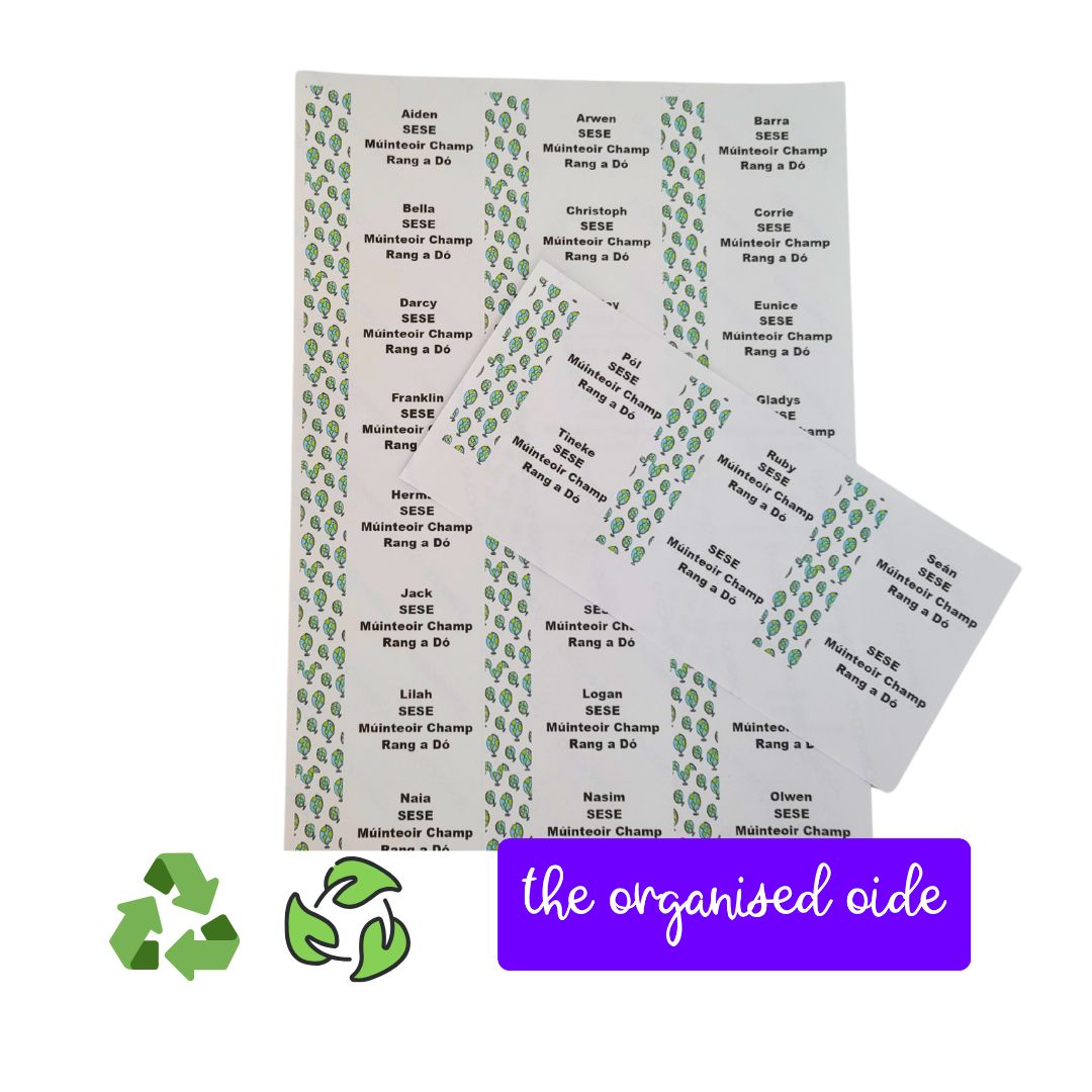 Classroom Organisation - Class set of Name Labels