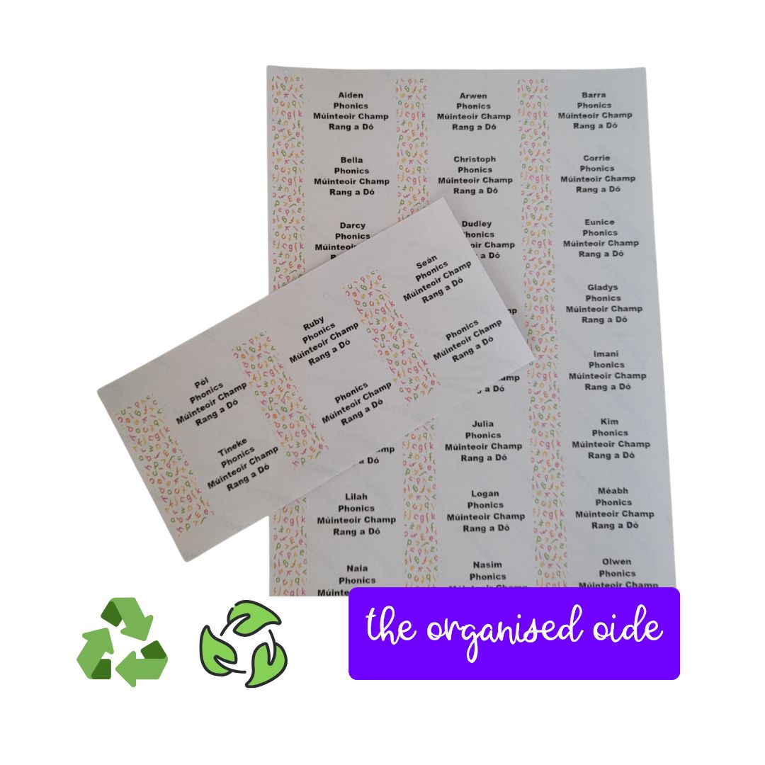 Classroom Organisation - Class set of Name Labels