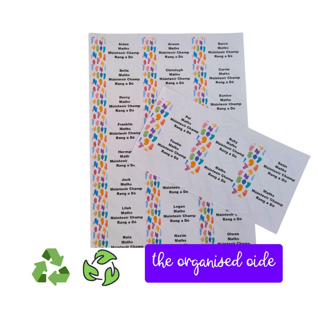 Classroom Organisation - Class set of Name Labels