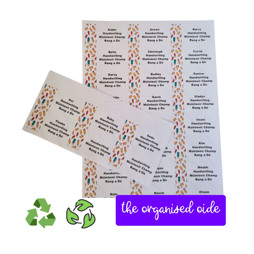 Classroom Organisation - Class set of Name Labels