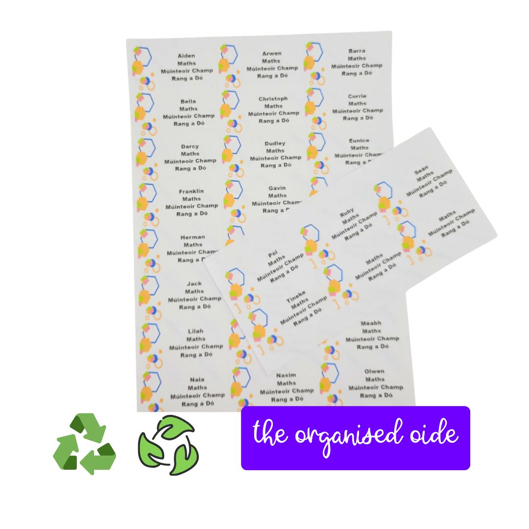 Classroom Organisation - Class set of Name Labels