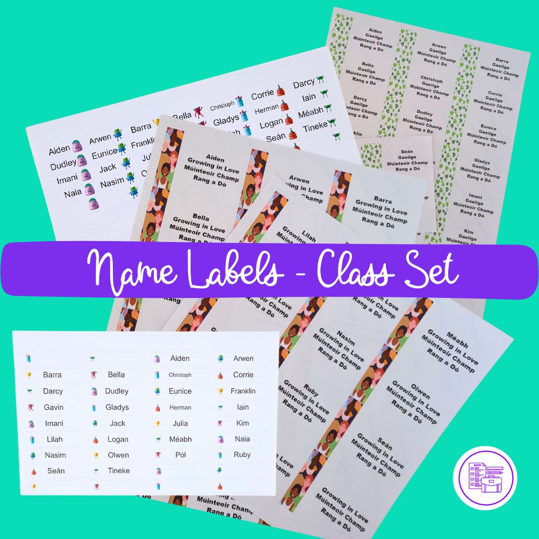 Classroom Organisation - Class set of Name Labels