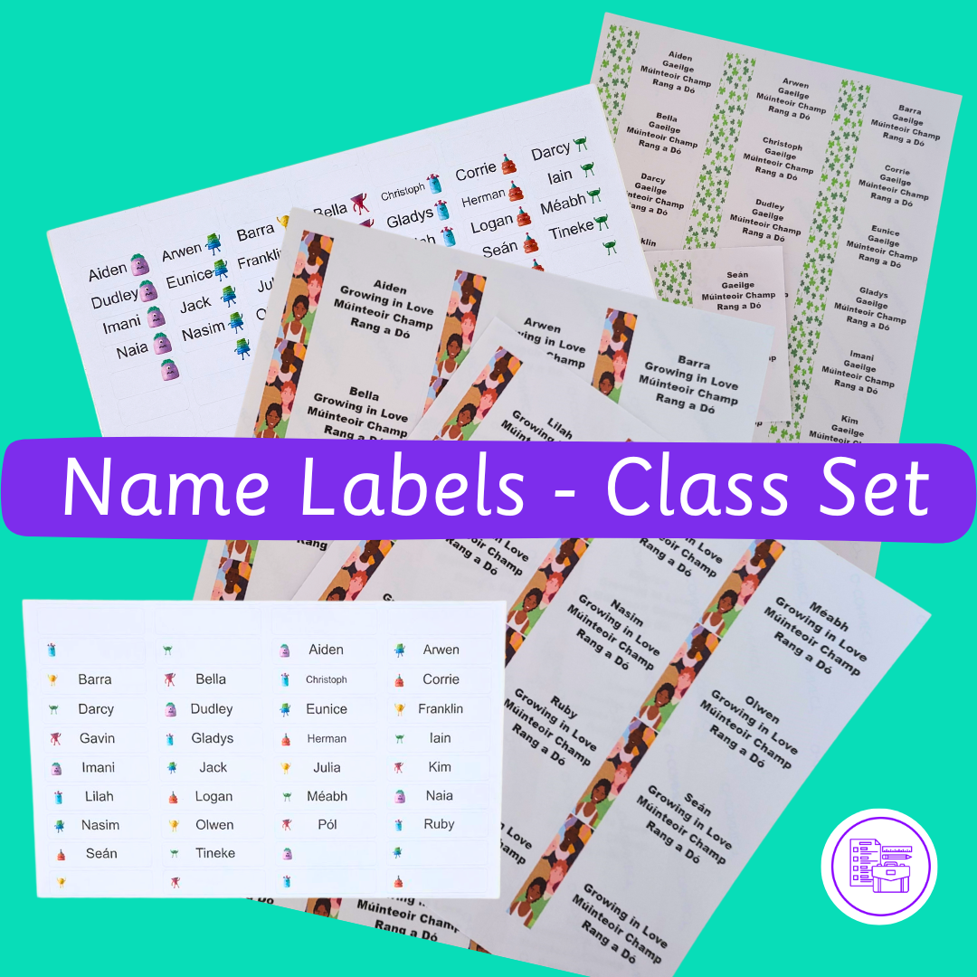 Classroom Organisation - Class set of Name Labels