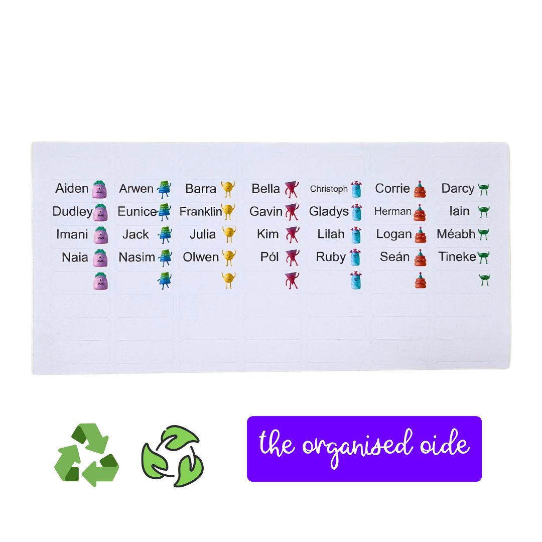 Classroom Organisation - Class set of Name Labels