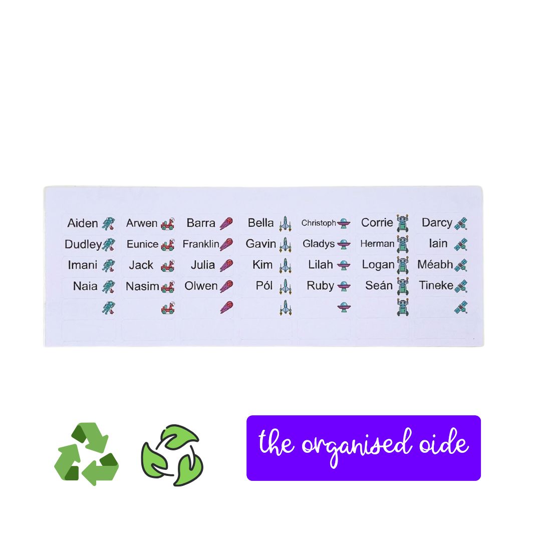 Classroom Organisation - Class set of Name Labels