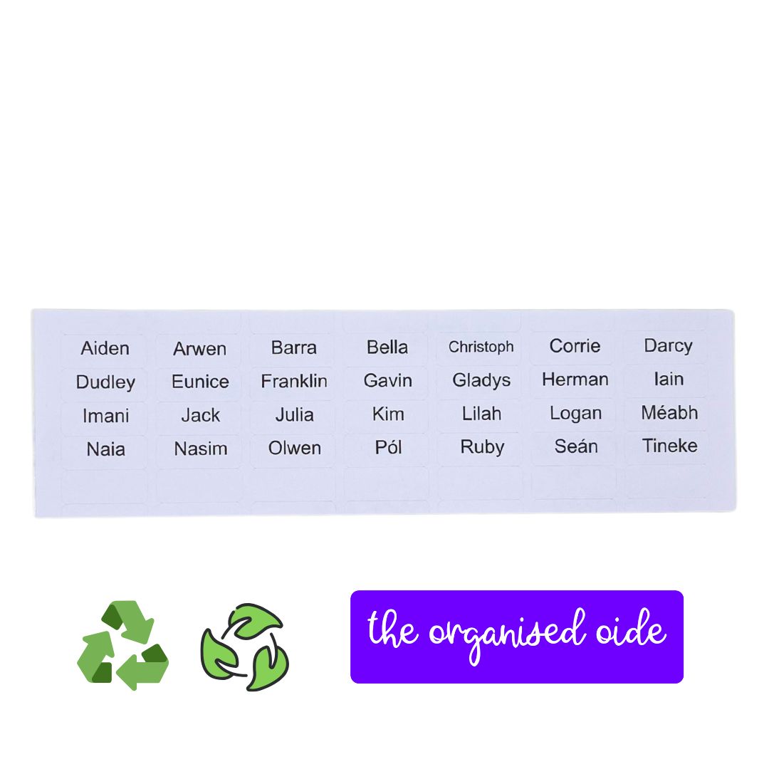 Classroom Organisation - Class set of Name Labels