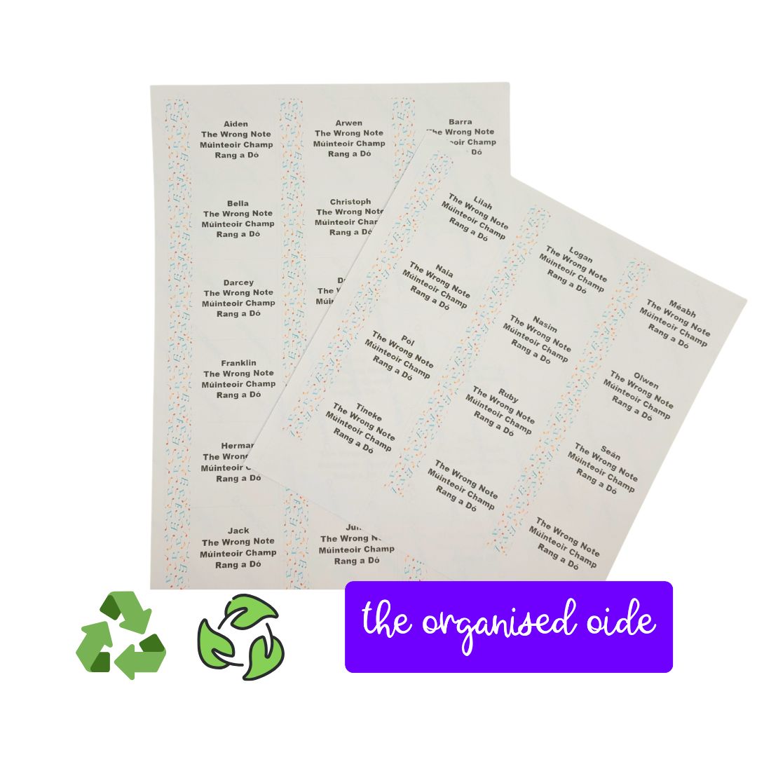 Classroom Organisation - Class set of Name Labels