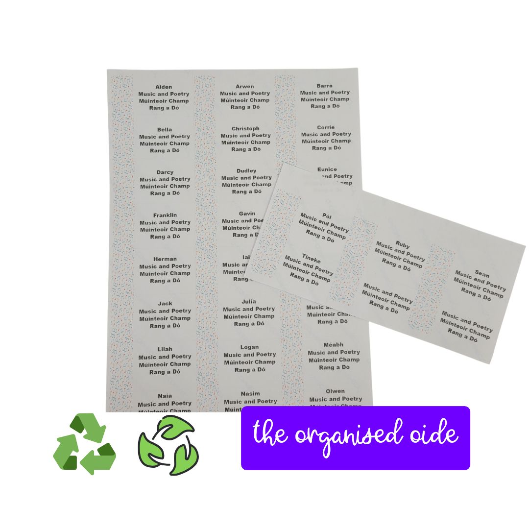 Classroom Organisation - Class set of Name Labels