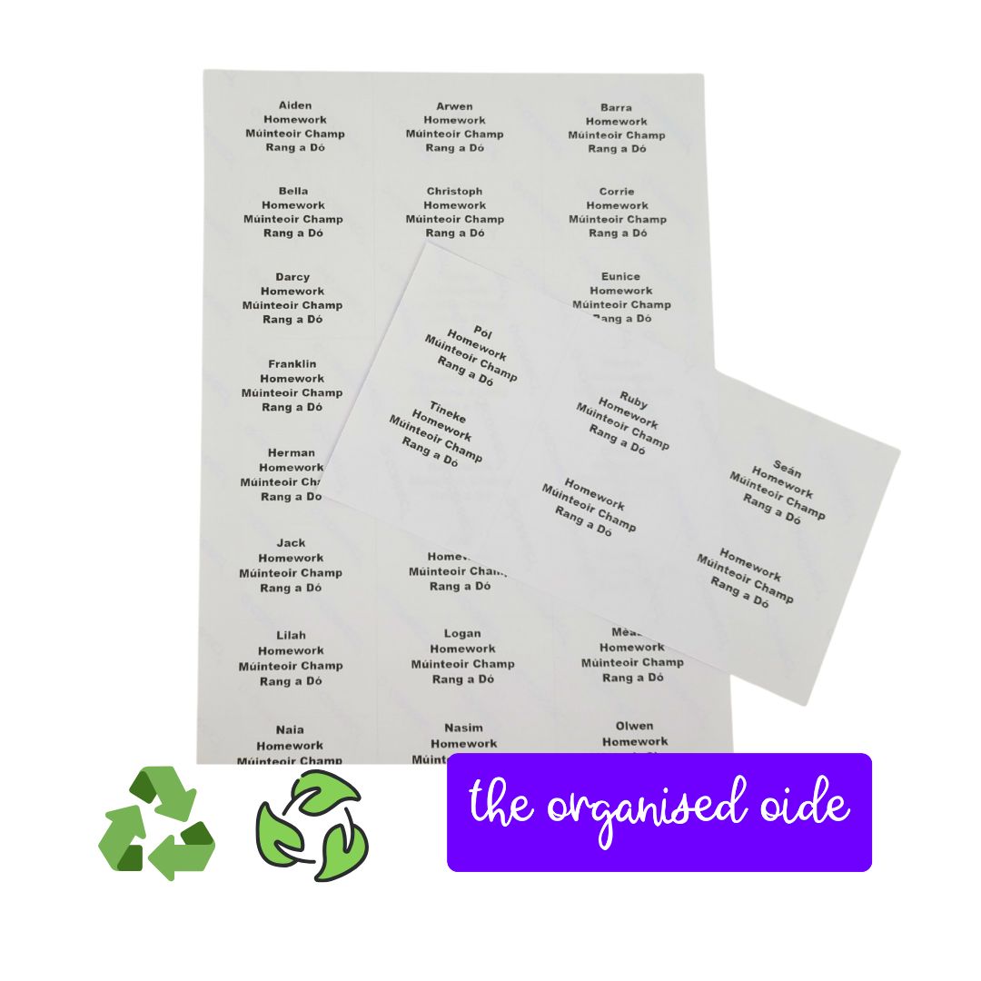 Classroom Organisation - Class set of Name Labels